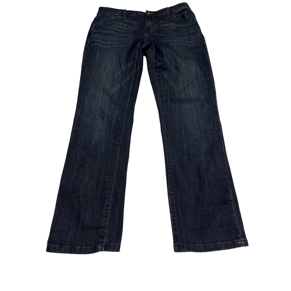 Simply Vera Vera Wang Womens 6 Mid Rise Capri Jeans Dark Wash Stretch 32x26